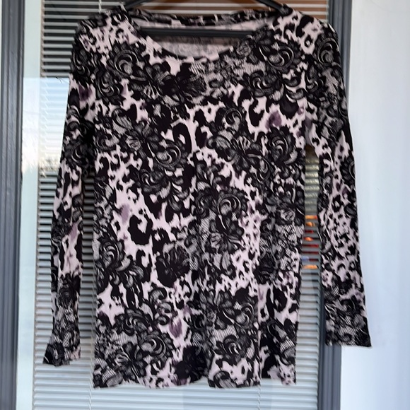 Daisy Fuentes T Shirt Long Sleeve Size L - Picture 2 of 4